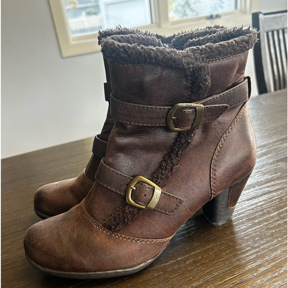 Baretraps akasha ankle boots fuzzy faux leather Victorian regency prairie chic - Picture 5 of 11